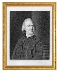 Samuel Adams Photograph in a Aged Gold Frame