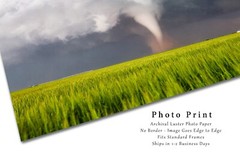Storm Photography Print – Picture of White Tornado on Spring Day in Texas