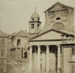 FRANCE Lyon Eglise Architecture c1865 Stereo Photo Vintage Albumine Original Print