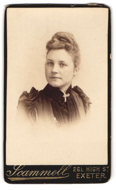 Photograph Scammell, Exeter, 261, High St., Young Lady with Updo