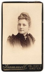 Photograph Scammell, Exeter, 261, High St., Young Lady with Updo