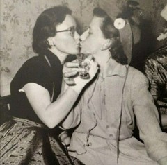 5##Photo negative film – Kissing women – Lesbian couple – Love – Kiss