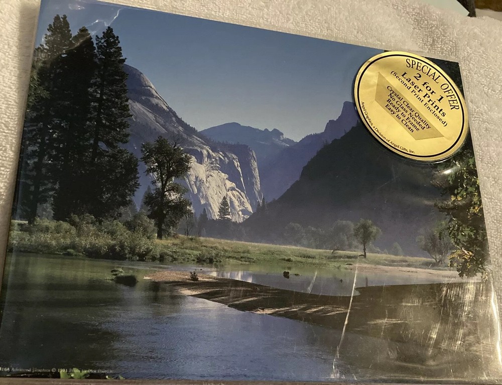 Advanced Graphics 1991 Photo By Dick Dietrich Laser Prints Mountains Lot Of 2