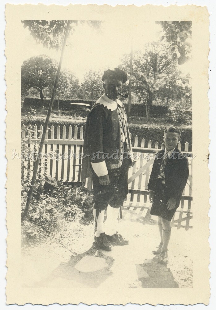 Father & Son – Costume Pipe Fashion Leisure – Vintage Photo 1930s