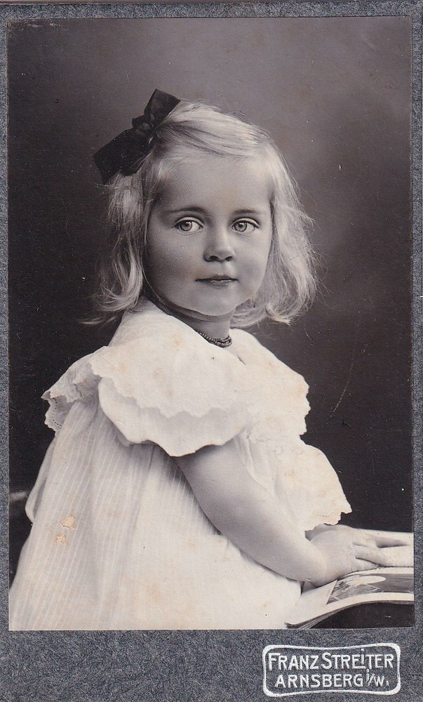Franz Streiter CDV – child portrait – Arnsberg around 1905