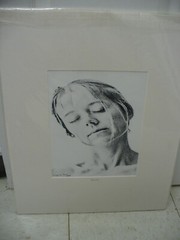 MATTED PHOTOGRAPHY Woman Expression Black White Photo by Larry Santucci 16×20