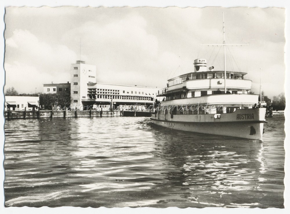 Friedrichhafen am Bodensee – Dampfer M.S. Austria Schiff – Altes Foto 1960