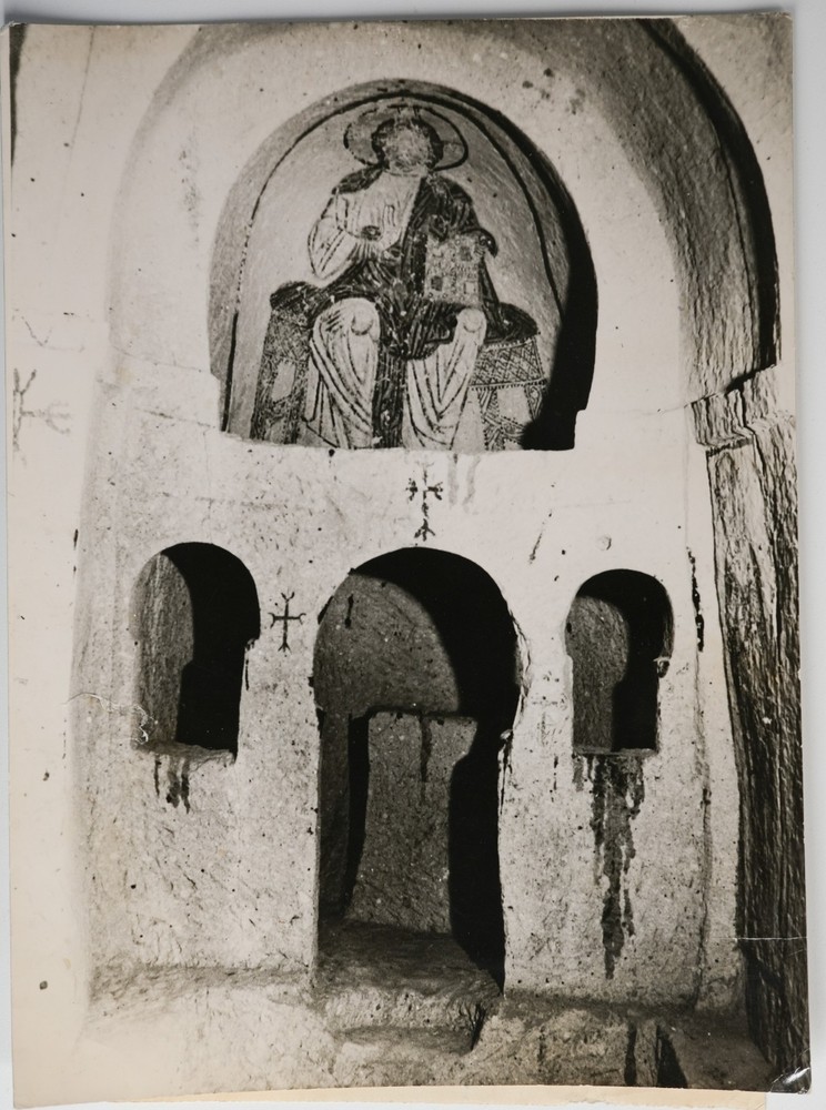 Photo Analogue Chapelle Christian Troglodyte Ürgüp Turkey 15×20 1960