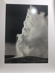 LARGE PHOTO Old Faitful Geyser BY ANSEL ADAMS 1988 25” x30”