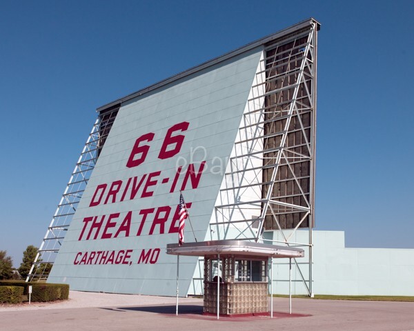 Vintage 8×10 Photo of Route 66 Drive in in Carthage, MO. Free Shipping.
