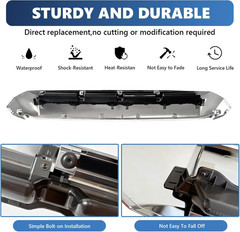 Front Upper Hood Bulge Molding Grille Trim Compatible with 2014-2021 Toyota Tund