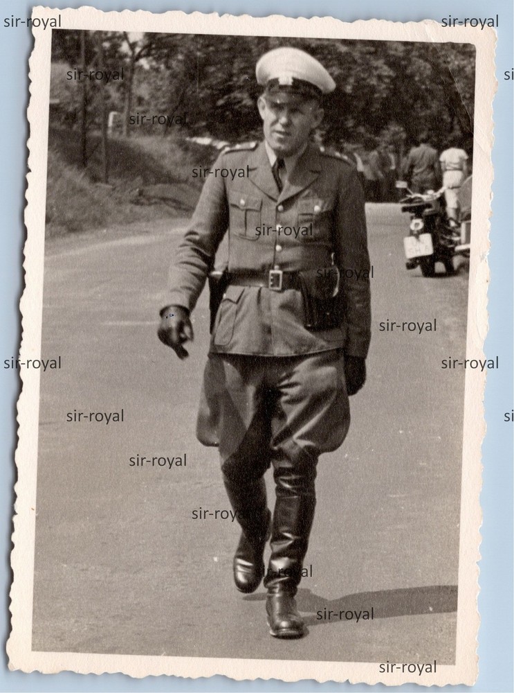 Policeman 1959 in Werl – 1950s – Photo 6x9cm