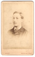 Photograph J. Simnett, Burton on Trent, 154, Station Street, Portrait of Young He