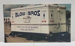 Funny Photograph «Blow Bros» Port-a-John Restroom Service Company 4 x 7 inches
