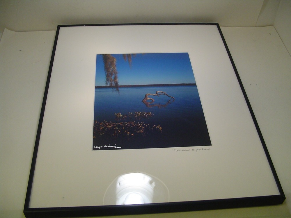 ART Photography Lake sky View «Newman Reflection»2006 L. Santucci Frame 16x20in