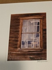 J Simonelli Signed Matted Framed Photo Rustic Window, Architectural Vtg 80s 90s