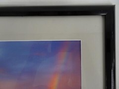 Maine Rockland Breakwater Lighthouse Signed Photograph George A. Miller Rainbow