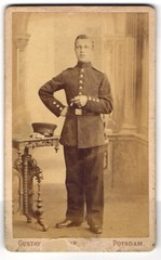 Photograph Gustav André Jr., Potsdam, Spandauer-Str. 34, young soldier in Unifo