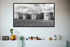 Old Montana Grain Bins Photo Print