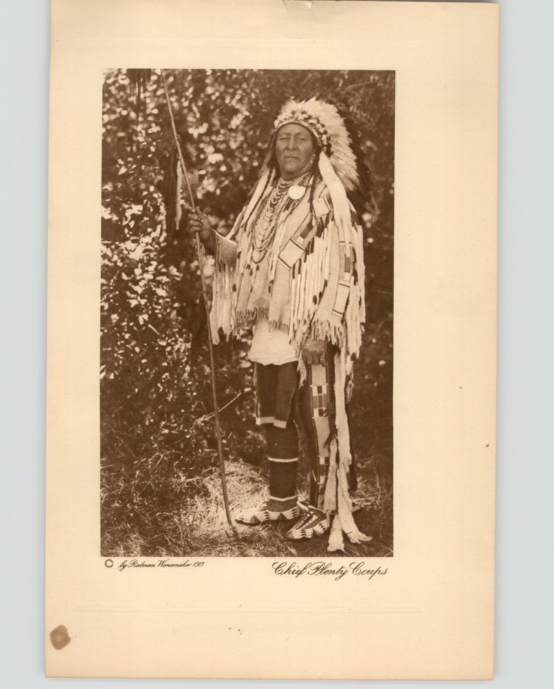 Wanamaker/Dixon «Chief Plenty Coups» 1913 Photogravure from «The Vanishing Race»