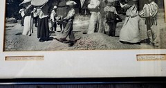 Exceptional 1958 MCM Midcentury Framed Photo Winnowing Rice Philippines SIGNED