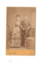 Julius Gertinger CDV Photo Fine Couple Vienna 1877