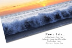 Outer Banks Photography Print: North Carolina Beach Sunrise Waves OBX NC Photo
