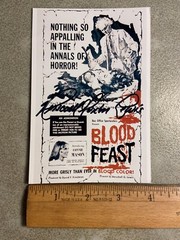 H.G. Lewis Hand Signed Blood Feast Photo Herschell Gordon Lewis Autograph