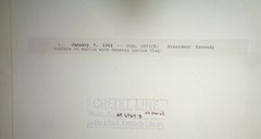 1962 President Kennedy Photo – Oval Office : On Berlin, with General Lucius Clay