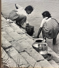 Original CLEMENS KALISCHER ‘Girls Washing on the River Banks INDIA’ PHOTOGRAPH