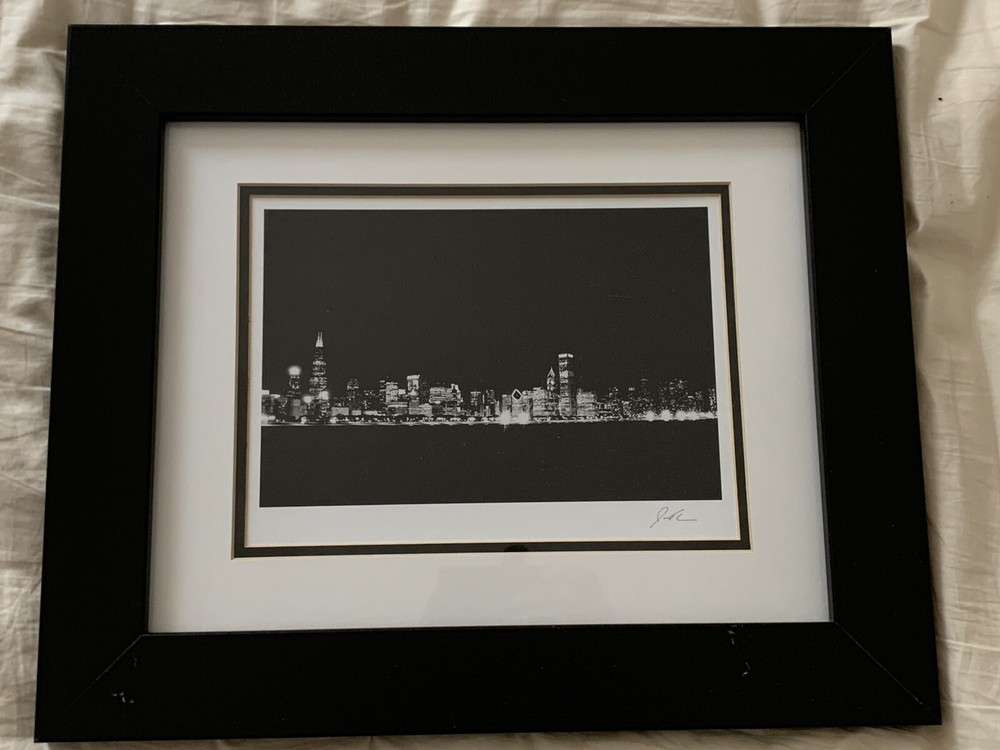 Chicago Skyline at Night / Jesse Kalisher Gallery / Signature Series (FRAMED)