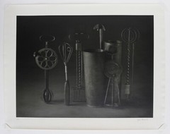 Original John Gruen signed Photograph Still Life 1982 Antique Utensils Kitchen
