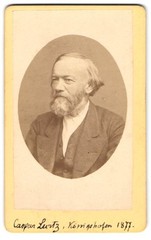 Photograph S. Mauer, Coburg, Caspar Lurtz with serious look and full beard, 1877