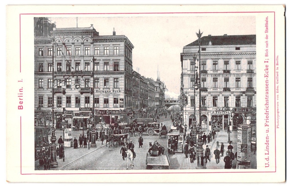 Photography / Light Print Edm. Gaillard, Berlin, view of Berlin, big city life a