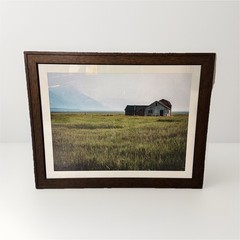 Framed Color Landscape Photograph of Barns Farming Nature Agriculture