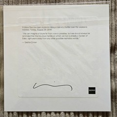 SABIHA CIMEN Magnum Square Print Plane, Students, Train @ Funfare 6″ x 6″ Signed