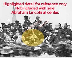 President Abraham Lincoln At Gettysburg With Bodyguard 8×10 Silver Halide Photo