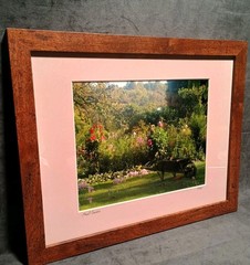 Monet Garden Giverny France Signed Photography Framed Matte 12 X 15 Claude Monet