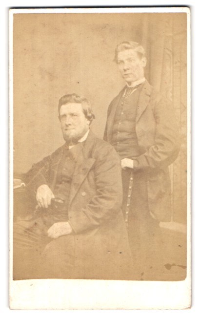 Photograph W. G. Parker, London, 45, High Holborn, Portrait Two Men in Time