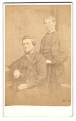 Photograph W. G. Parker, London, 45, High Holborn, Portrait Two Men in Time