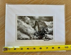 B&W Matted Signed Fine Art Photo Print «Half Dome Hide Away» Yosemite Sewell 5×7