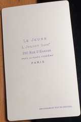 Boy Portrait / Circa 1860/70s CDV L. Joliot Succr. Le Jeune Paris