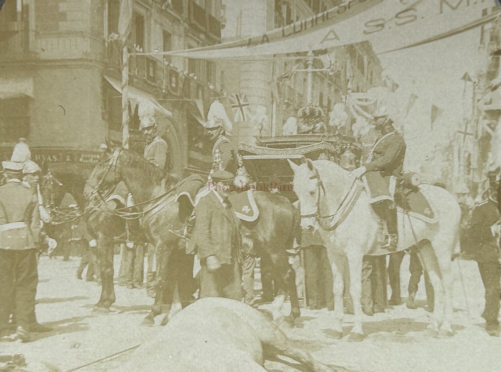 ESPAGNE Madrid Wounded Horse After An Explosion C1900 Stereo Vintage