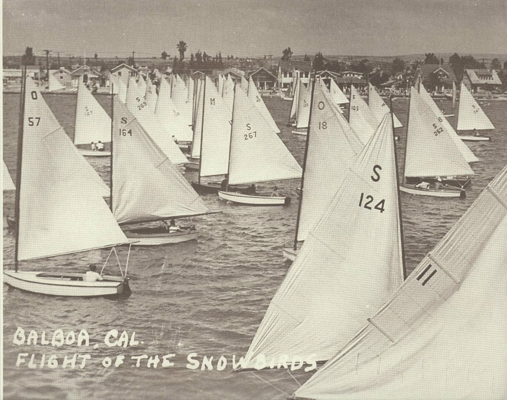 NEWPORT BEACH Balboa SAILBOAT RACE 1940’s Photo Print 1460 SNOWBIRDS 11″ X 14″