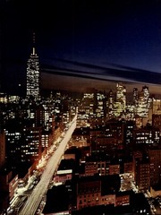 1966 Alfred Eisenstaedt Manhattan New York Night City Scene Art Photo Gravure