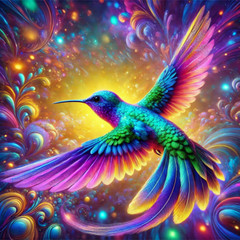 Digital Image PNG Picture Photo Wallpaper Background Colorful Unique Hummingbird