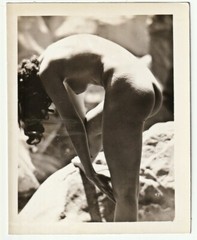 1927 Original EDWIN BOWER HESSER Art Deco Female Nude Woman Silver Gelatin Photo