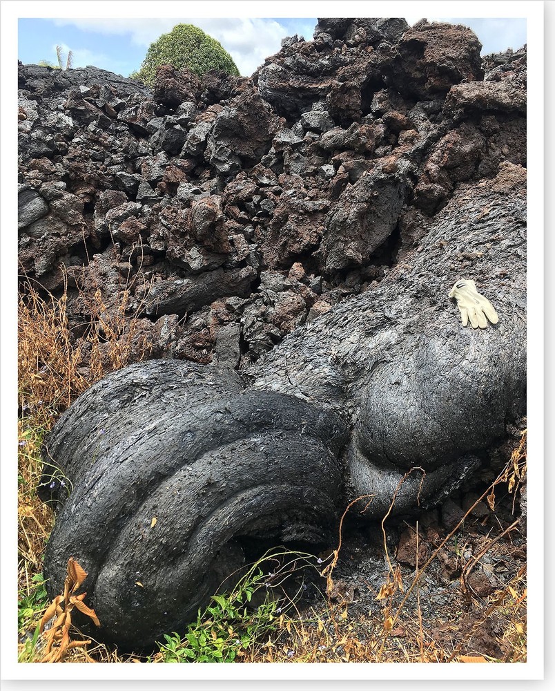 2018 Kilauea Volcano Fissure 17 Solidified Lava Closeup Silver Halide Photo