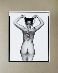 David Bailey (b. 1938) Tattooed Female Model Art Print Photograph Matted