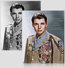 Colorized Photo Poster: WWII U.S. Medal of Honor Hero Audie Murphy — 6 Sizes!